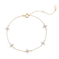 Premium Sterling Silver Floral Zircon Minimalist Bracelet