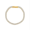 Waterproof 18K Gold Tennis Bracelet with Sparkling CZ
